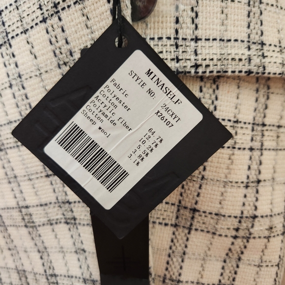 NWT Mina Self Tweed Plaid Blazer Jacket. Size XXL - Picture 10 of 10